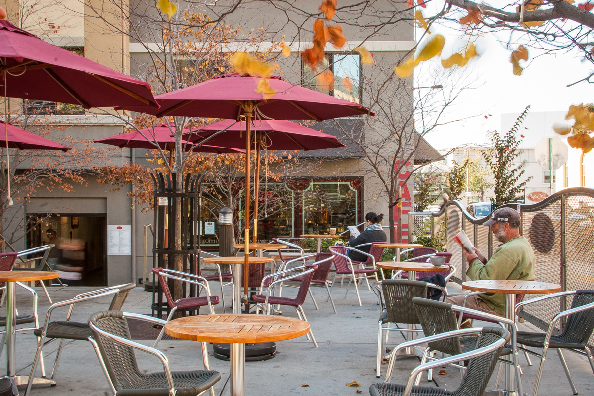 Cafe Clem Berkeley repurposed garden, plaza reclaimed spaces
